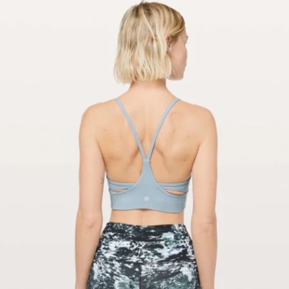 Lululemon Expand Your Limits Strappy Bra Powder Baby Blue Size 4 XS/SM